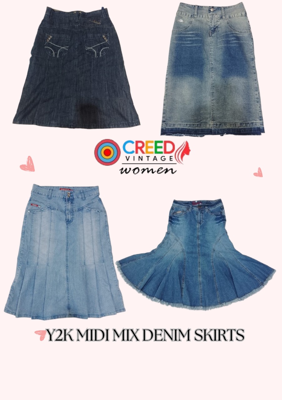 CR3062 Midi Maxi Denim Skirts - 10 Pcs