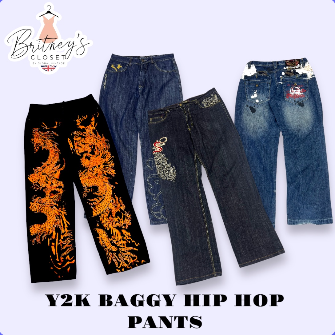 Y2K Hip Hop Baggy Pants - 20 Pieces ( BC-12-39 )