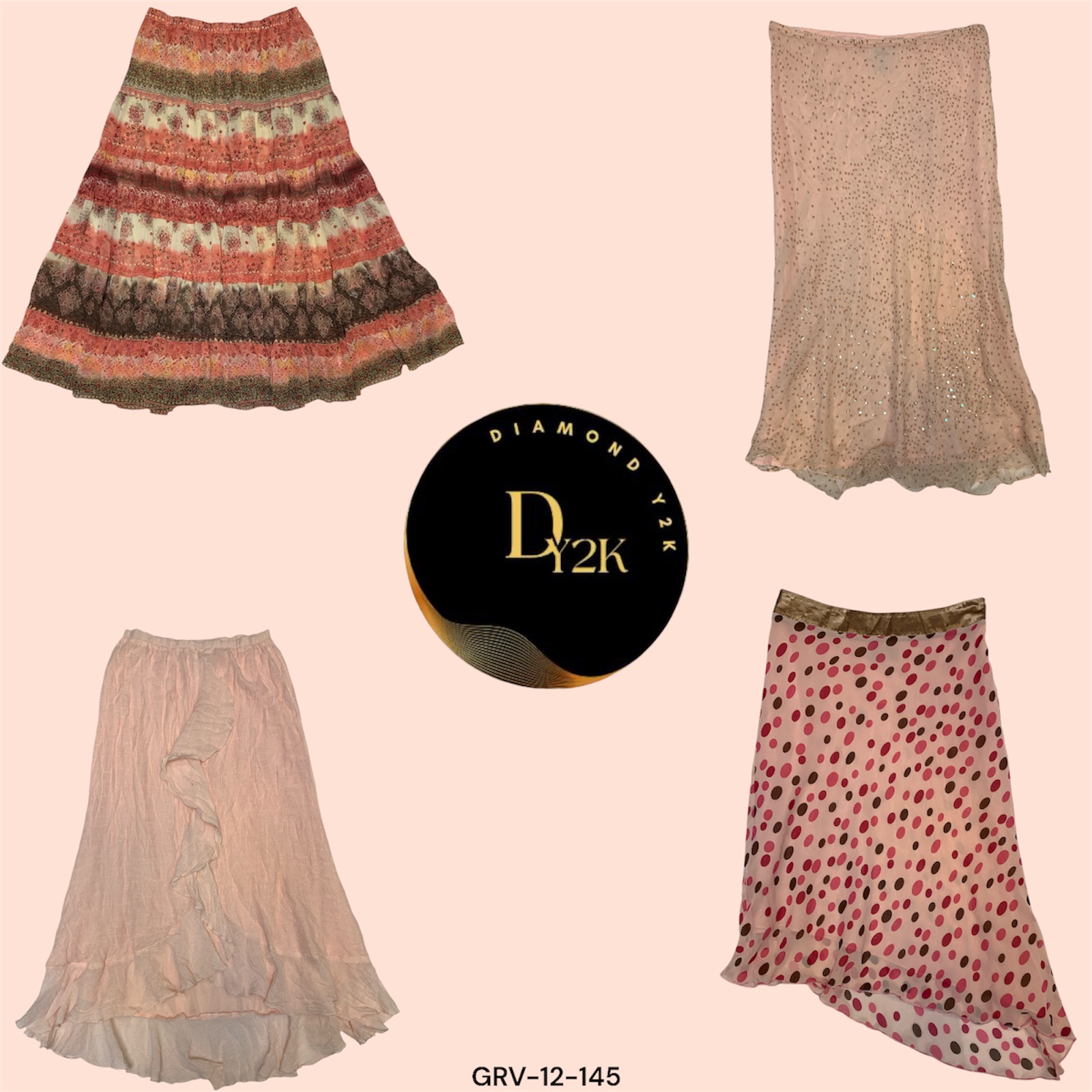 Soft Pink Y2K Maxi Skirt (GRV-12-145)