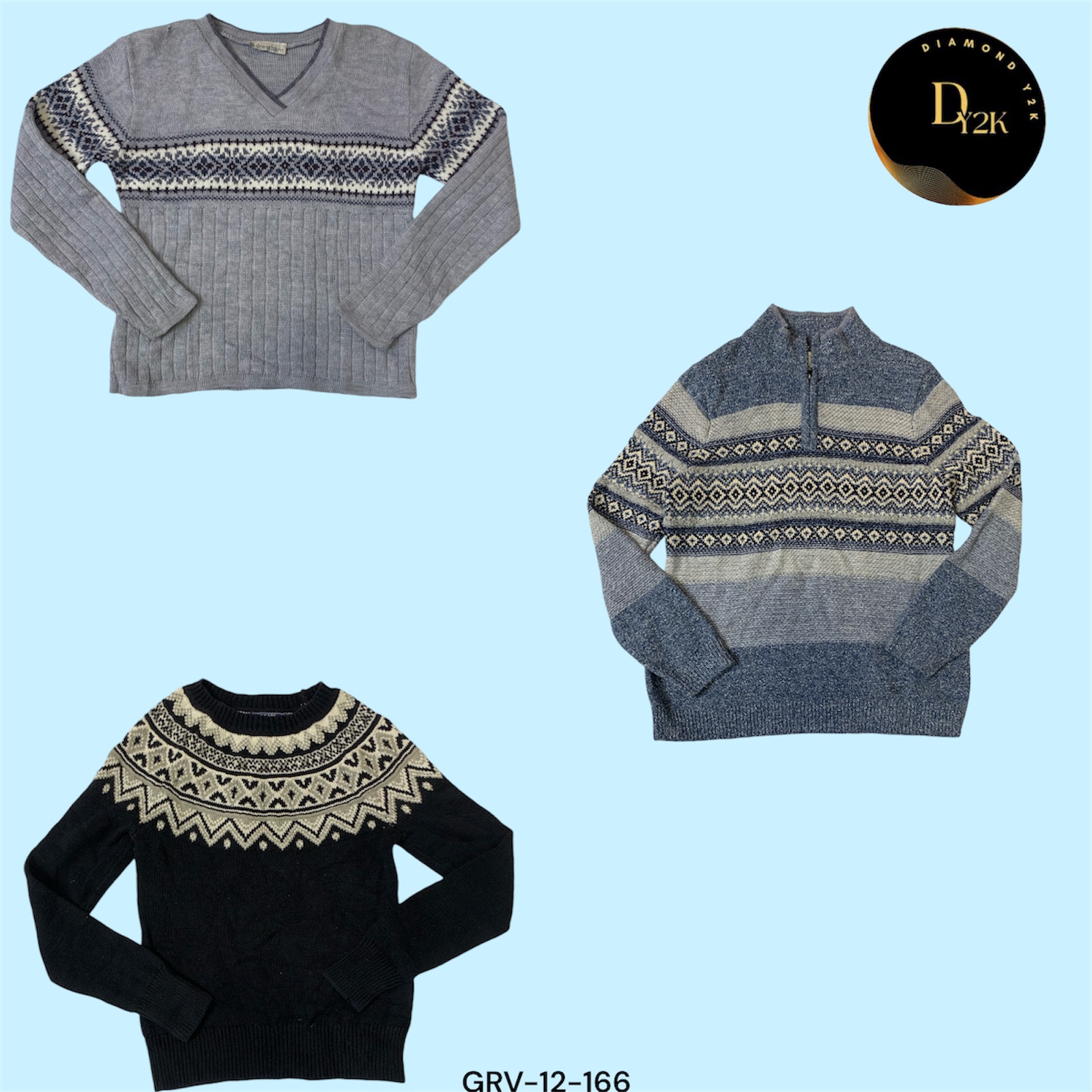 Pull Vintage Imprimé Y2K – Vibes Rétro Redéfinies (GRV-12-166)