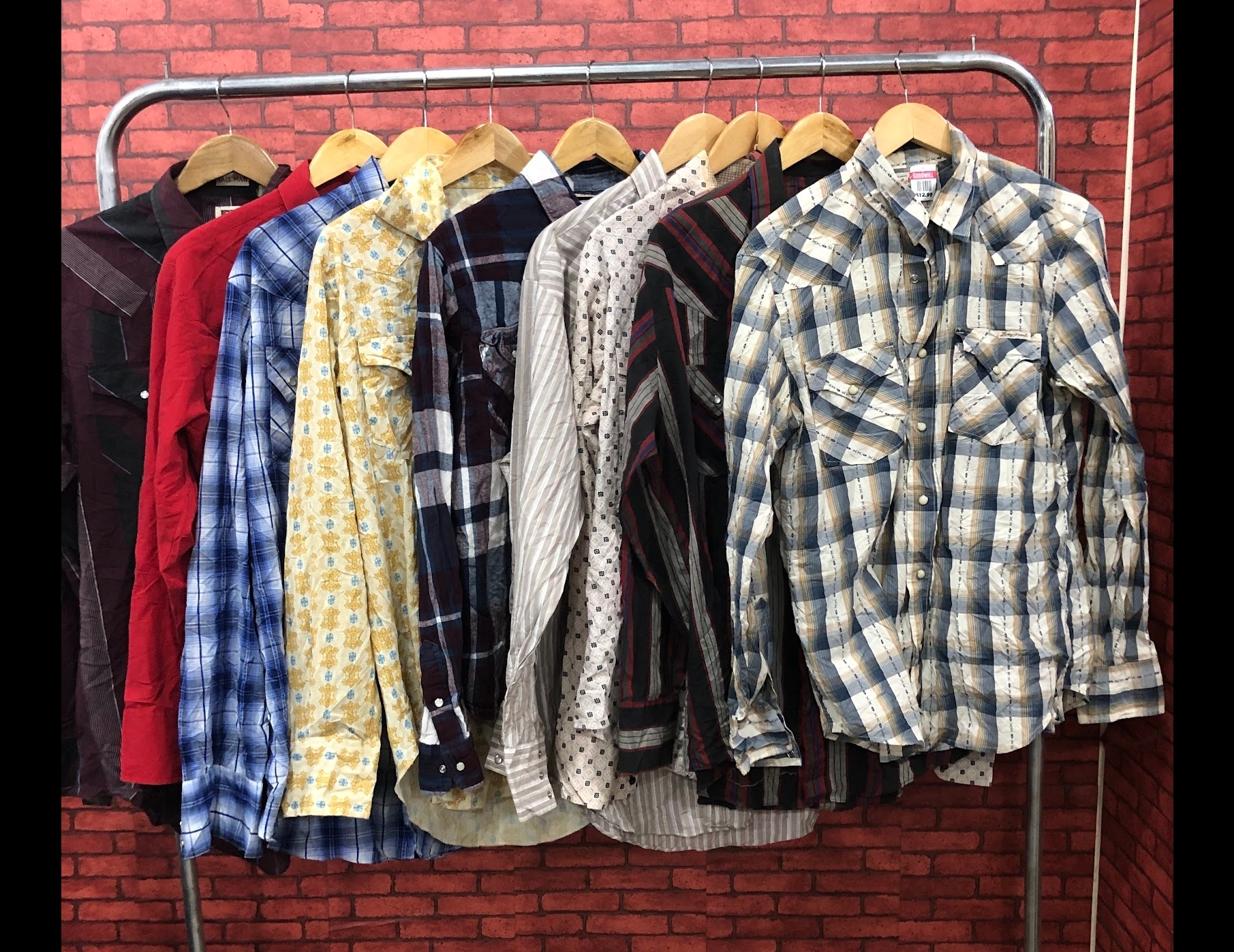 Camisas Ocidentais Masculinas 10Pcs