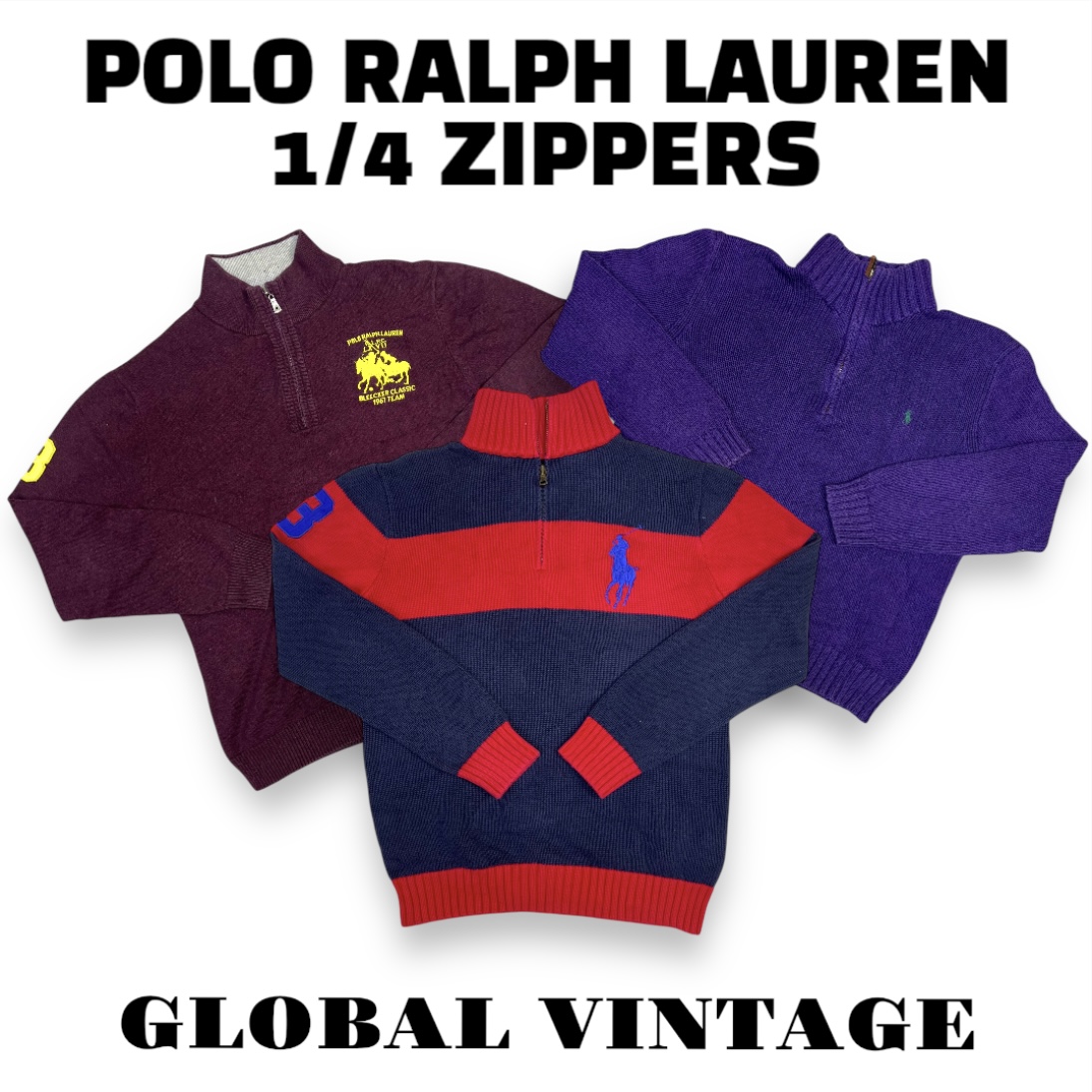 Ralph Lauren Polo 1/4 Fermetures Éclair - 14 Pièces ( GV-226 )