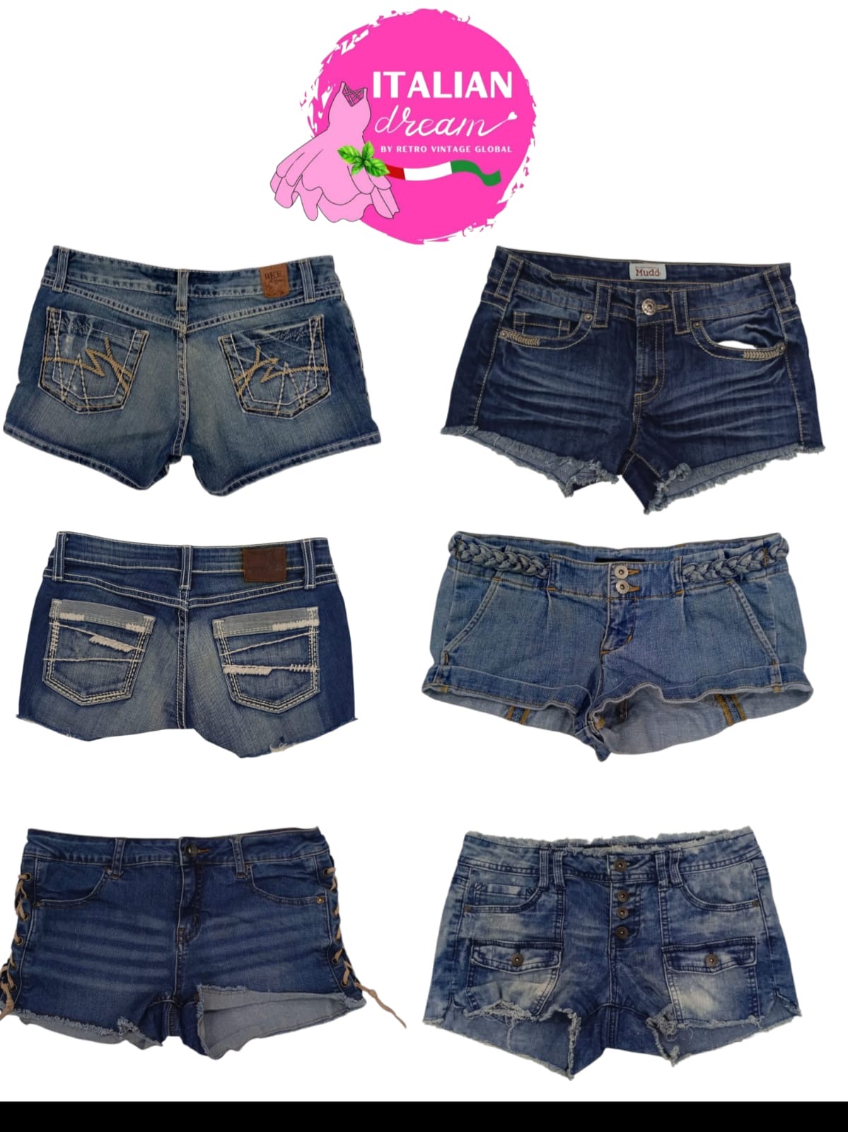 Y2K einzigartige Denim sexy Shorts