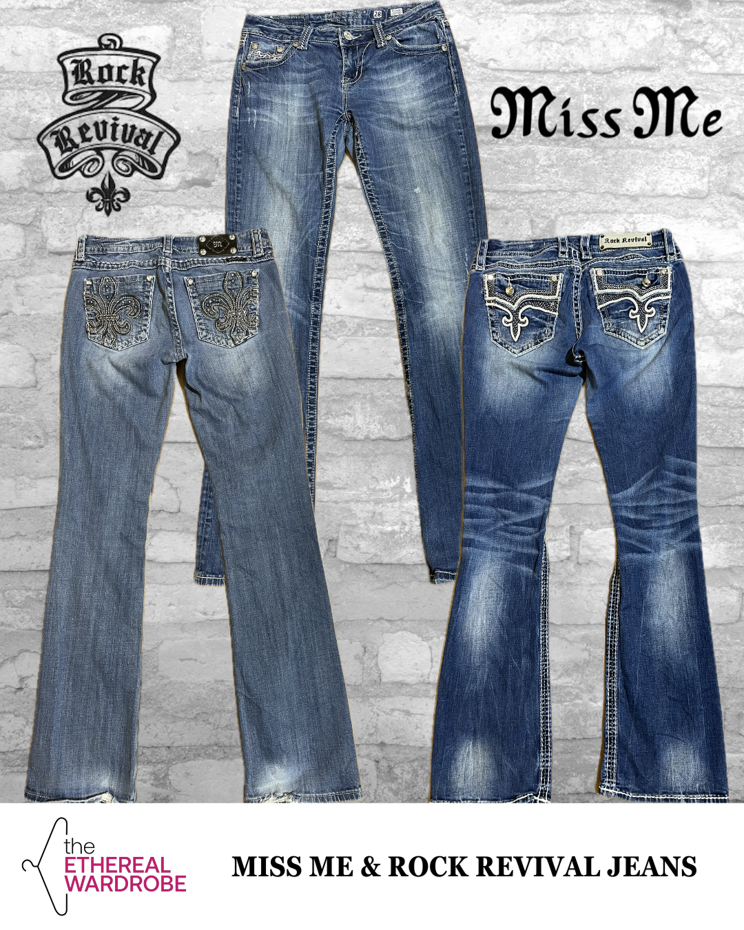 Miss me & Rock Revival Jeans 10 pièces