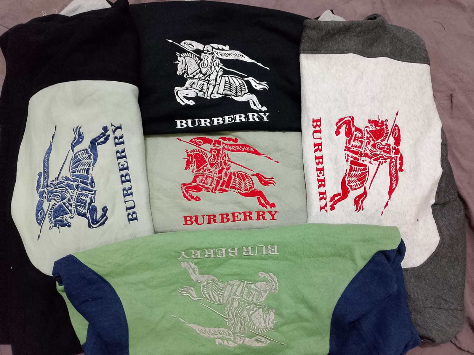 Rework style burburry sweatshirts 20 pcs