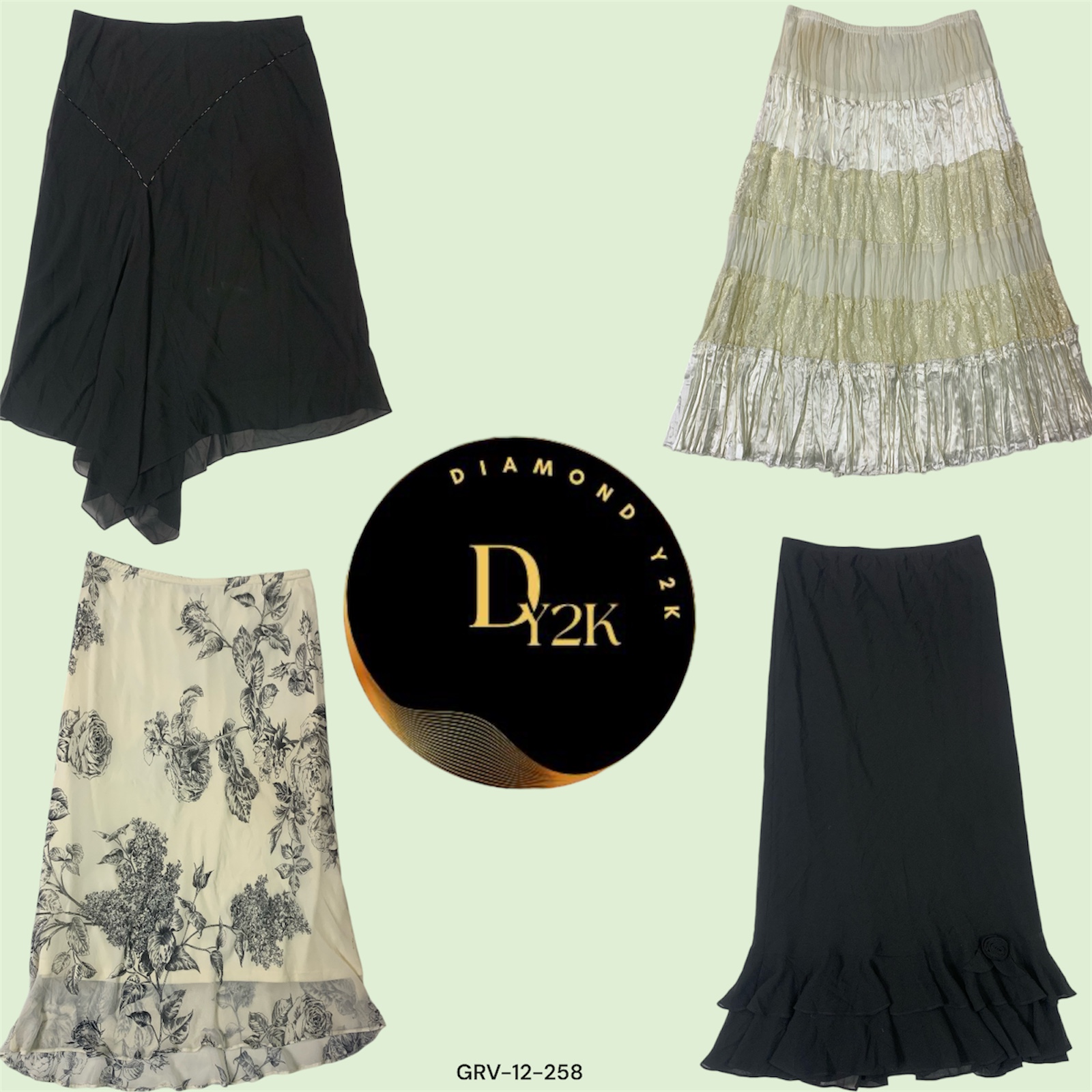 Y2K Chic Black & White Skirts (GRV-12-258)