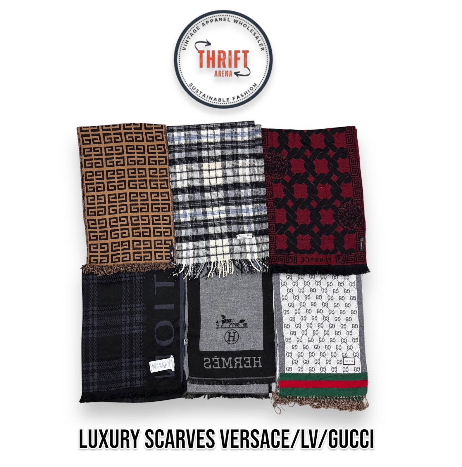 #VV527 Luxury Scarves Gucci/Hermes/LV/versace 10PCs