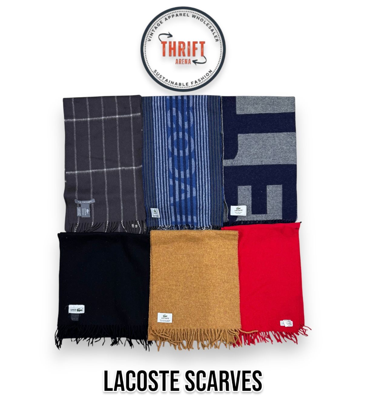 #VV531 Écharpes Lacoste 30PCs