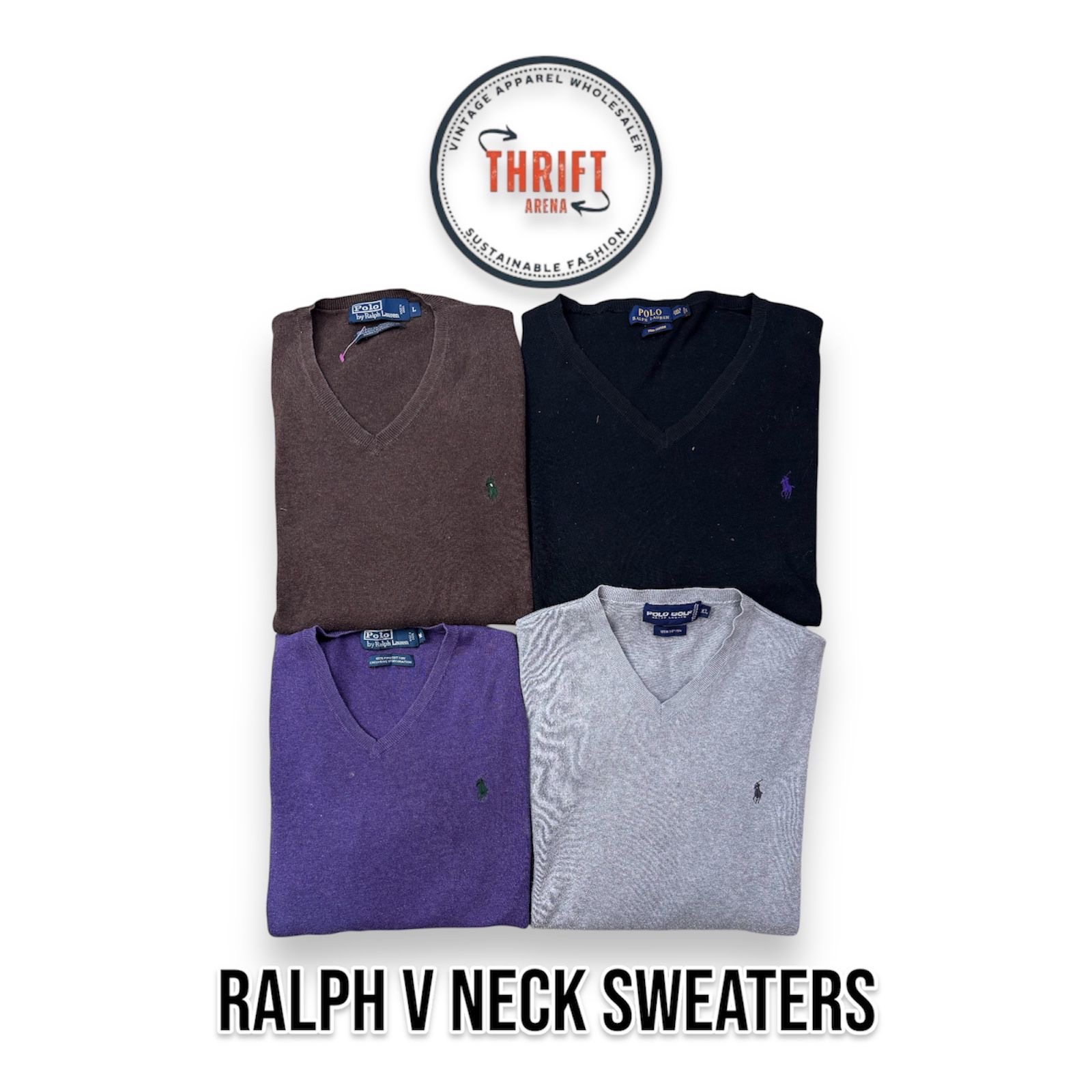 #VV547 Ralph Lauren V Neck Sweaters 15PCs