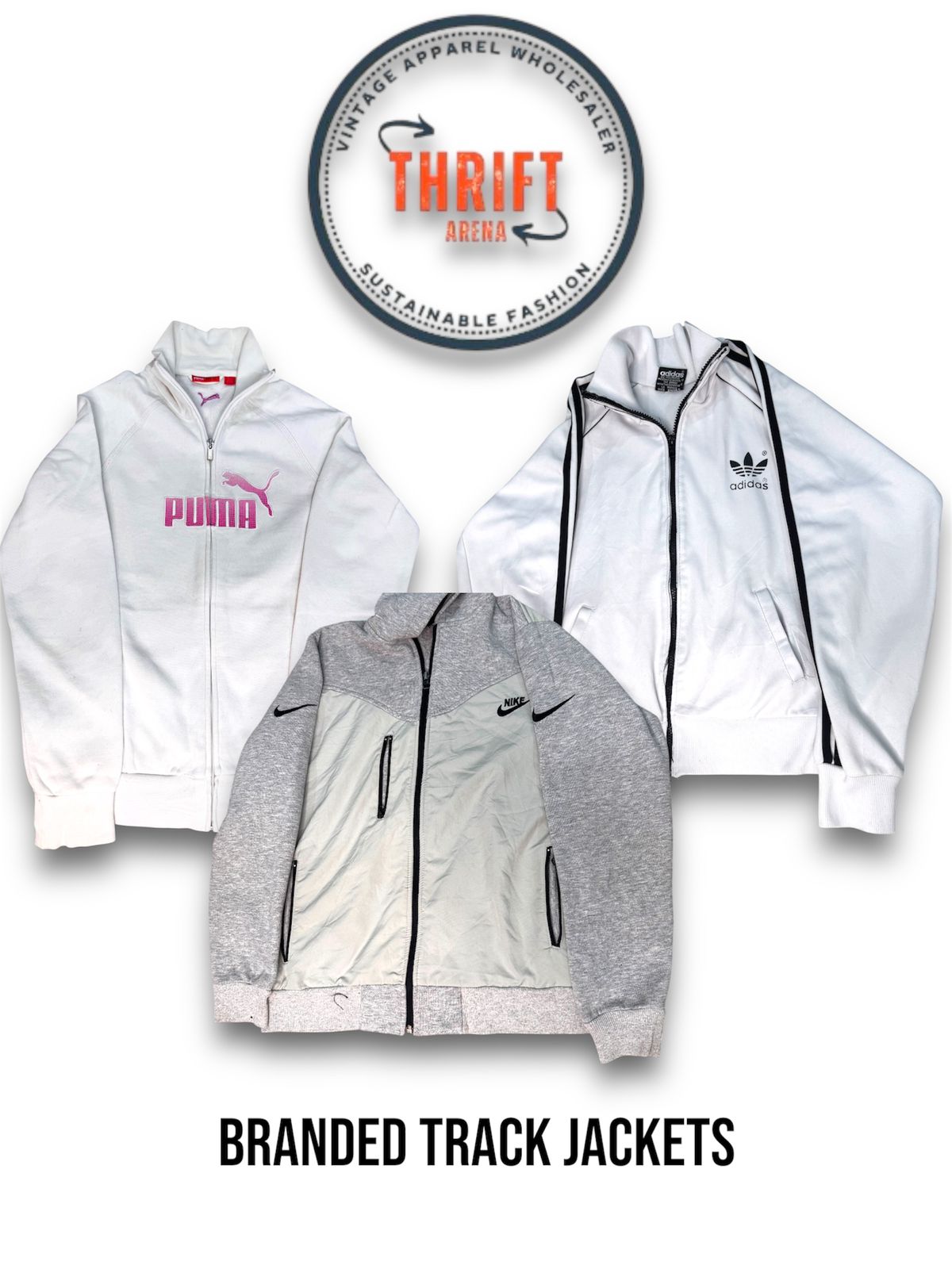 #VV564 Branded Track Jackets Nike/Adidas/Puma 17PCs