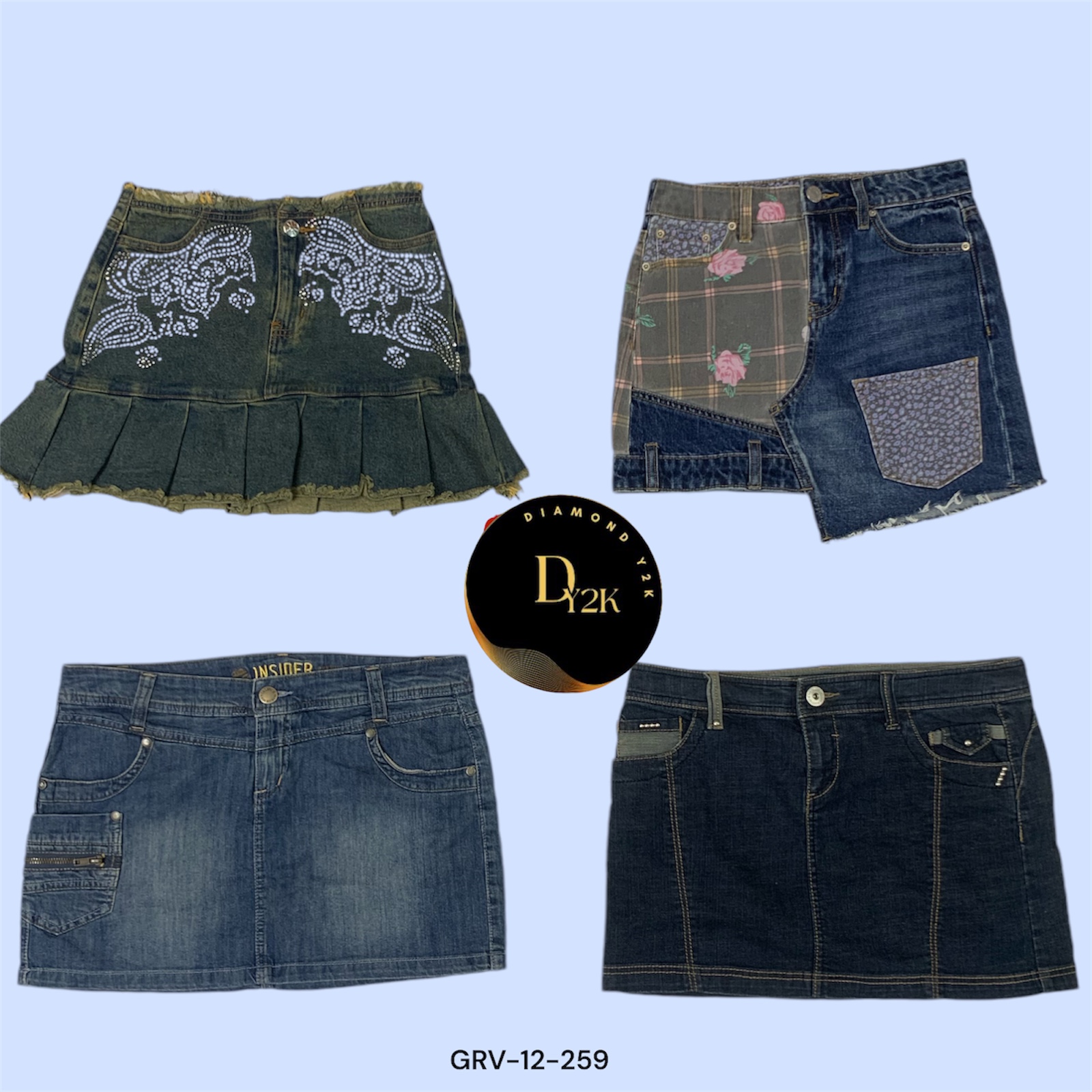 Y2K Denim Mini Skirt Collection (GRV-12-259)