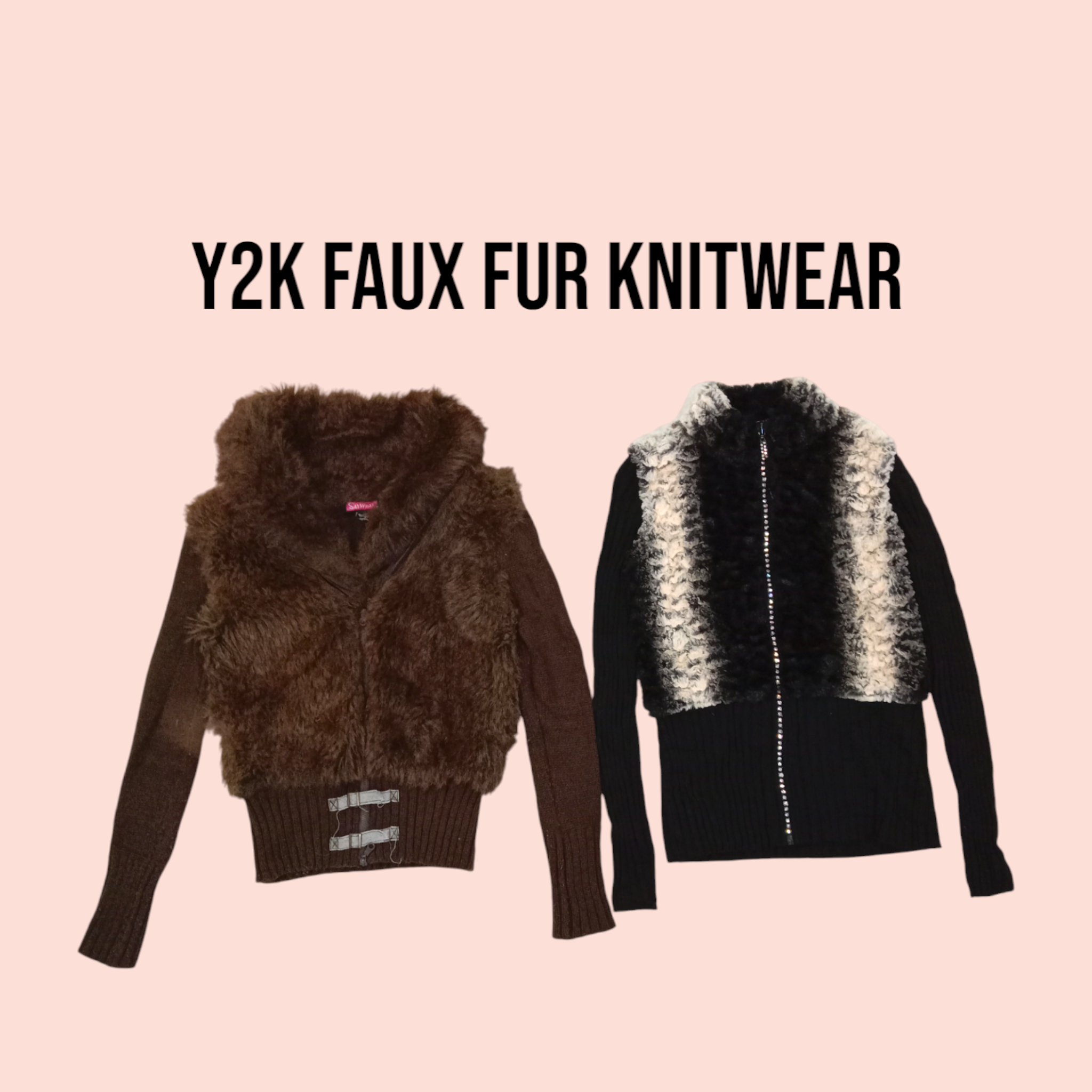 Tricot en fausse fourrure Y2K