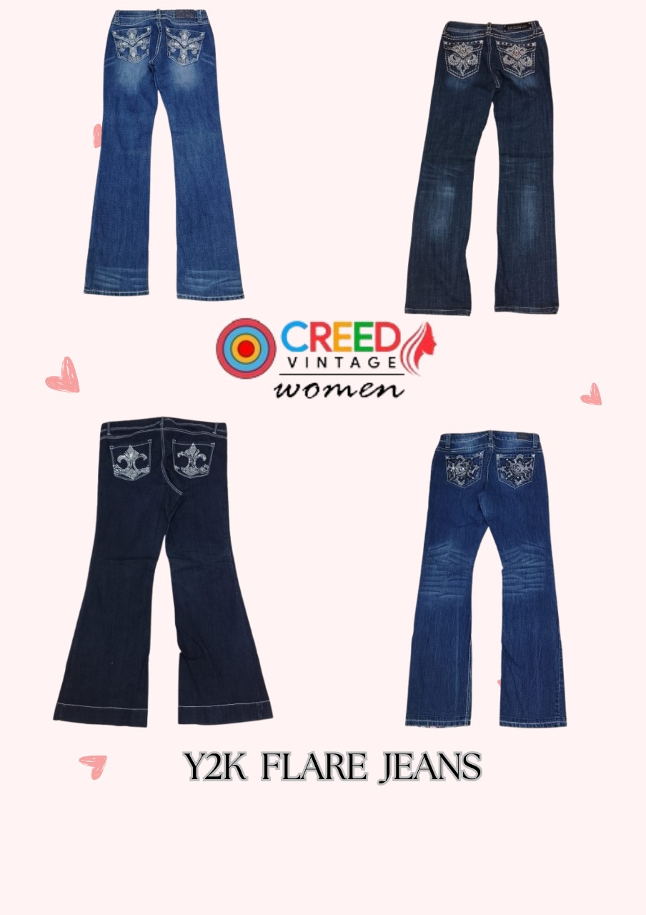 CR3119 Jeans évasés Y2K - 15 pièces