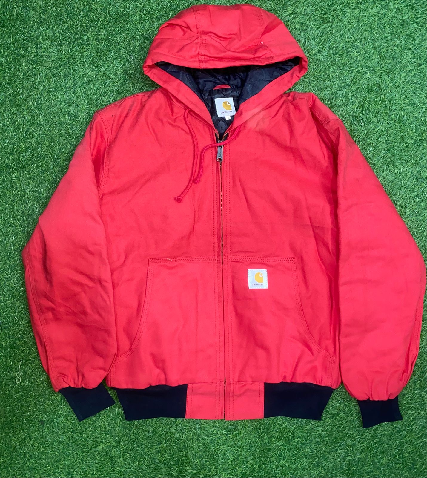 Carhartt style rework hooded jackets red