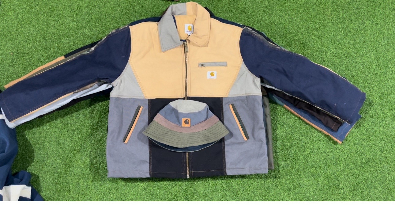 rework style multi carhartt detroit jacket with free hat