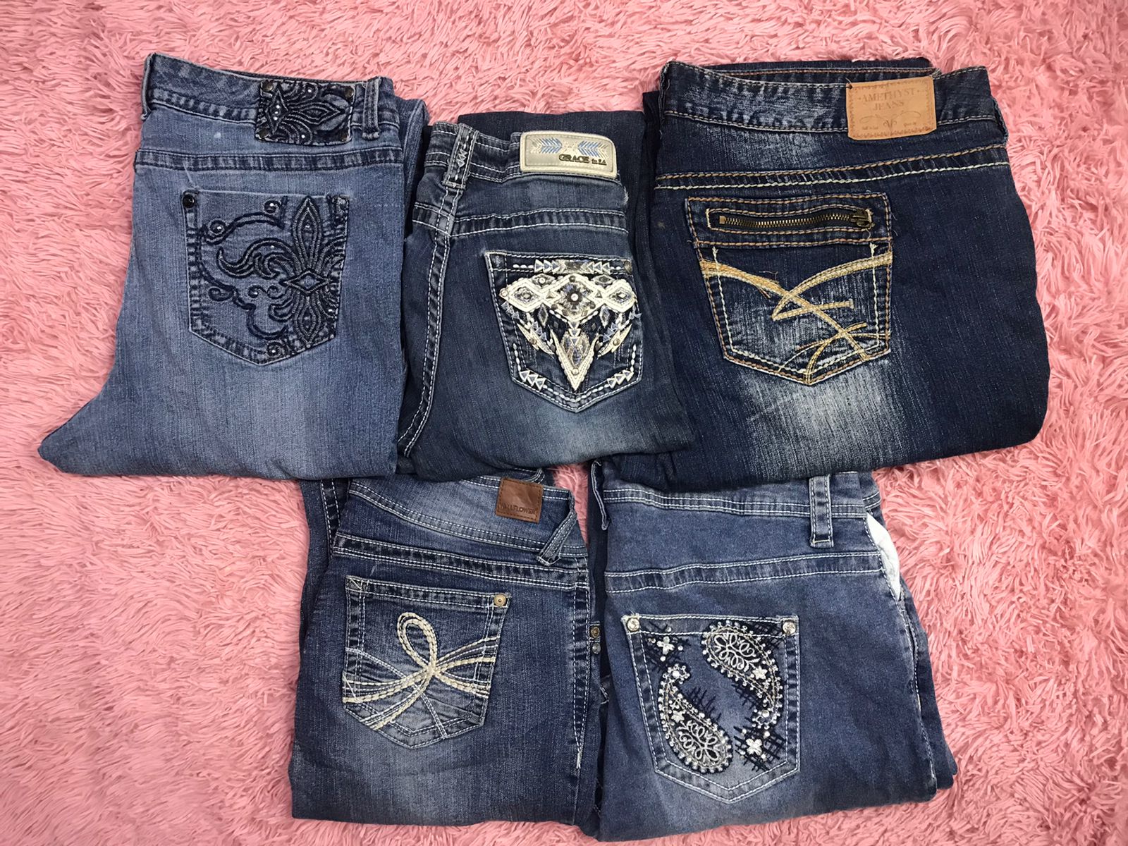 Jolies jeans évasés grade ABC 150 pcs et obtenez 2 gratuits