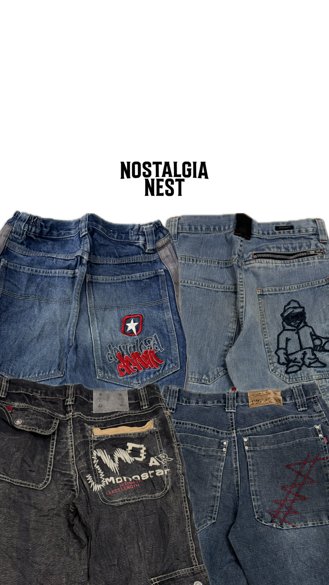 Kids Y2K Hip Hop Jeans