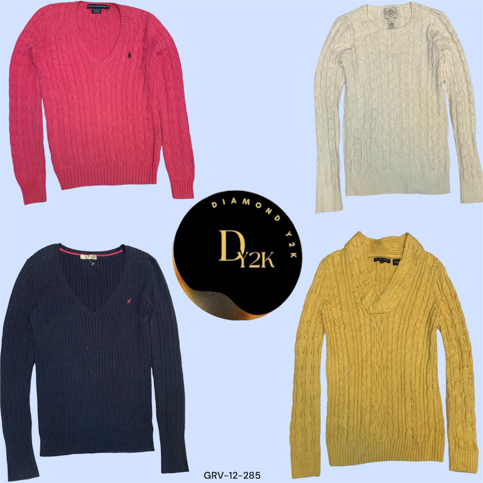 Timeless Y2K Cable Knit Sweaters - Ralph Lauren, Tommy Hilfiger & More (GRV-12-285)