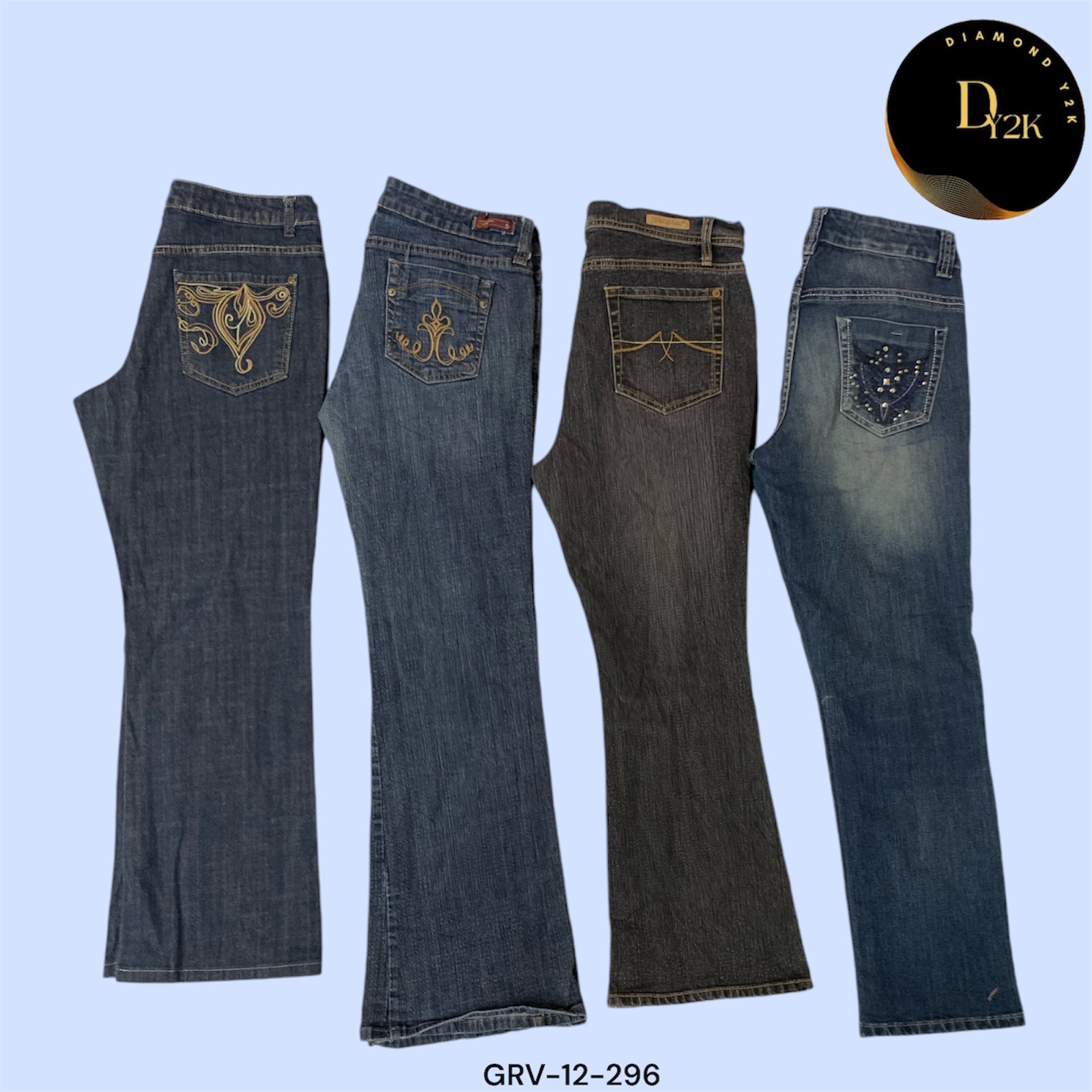 Y2K Denim Flared Jeans Collection - Mudd, Silver Jeans & More (GRV-12-296)