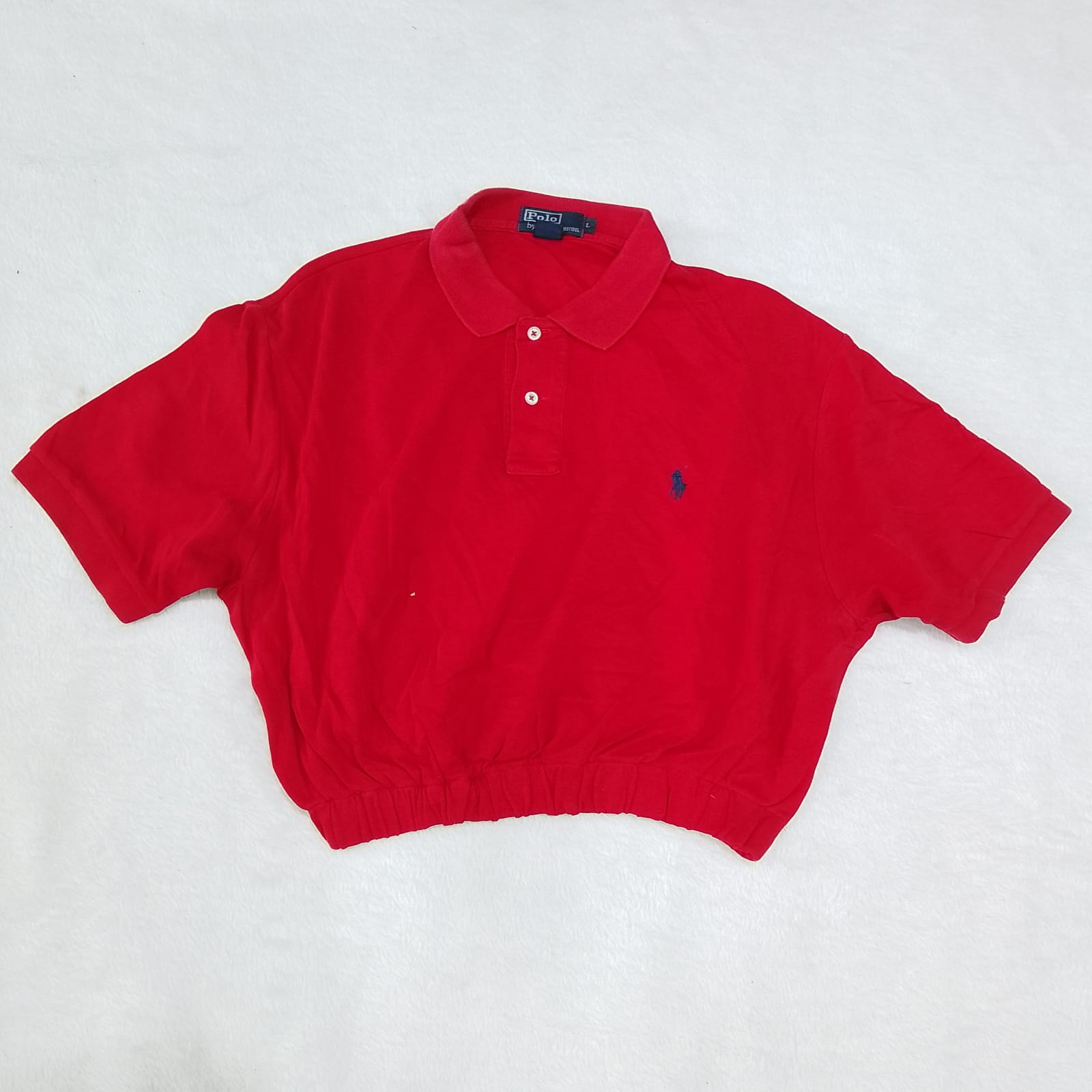 CR3129 Rework Polo Crop T-shirts - 15 Pcs