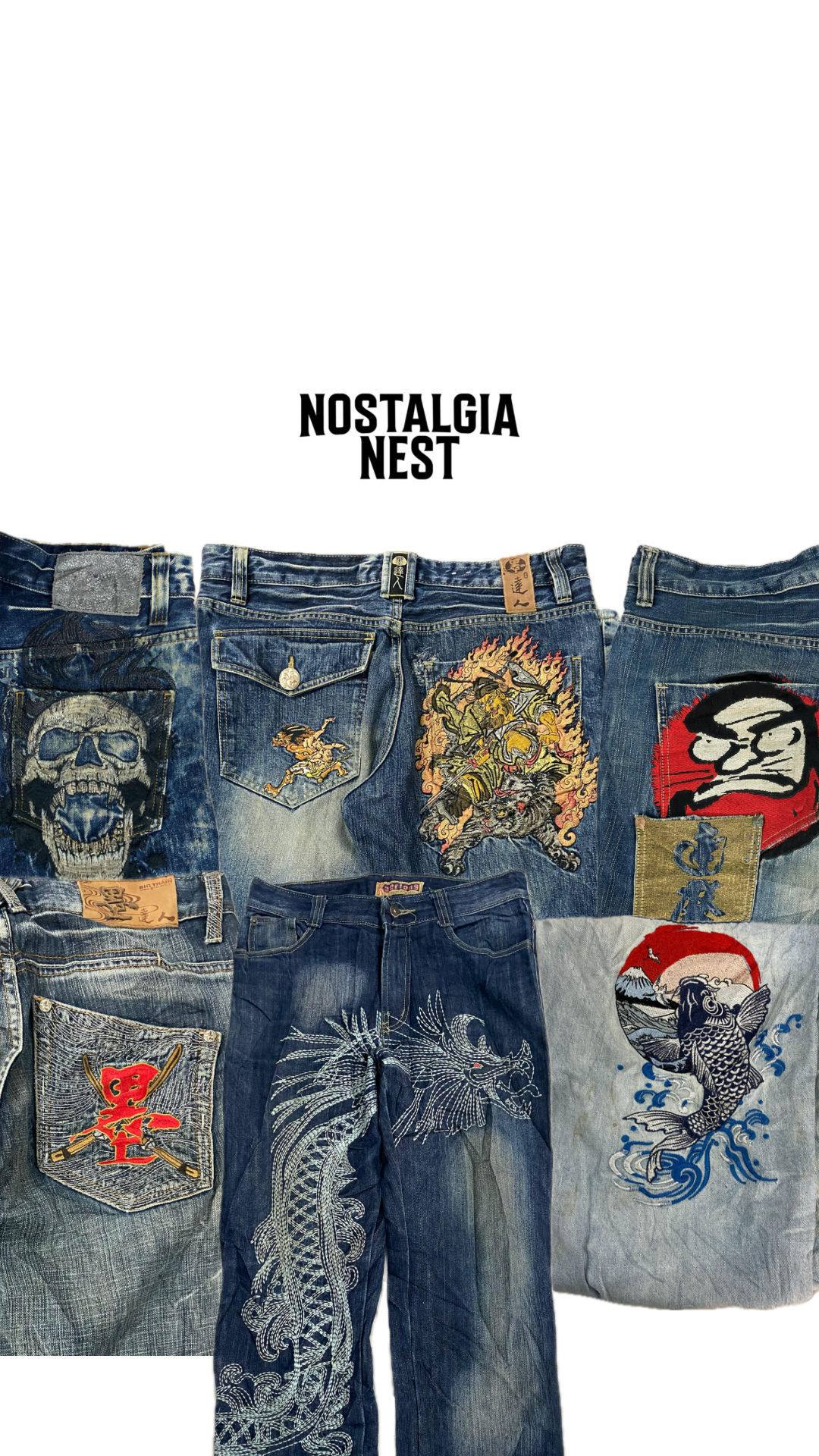 Japanese Embroidery Jeans