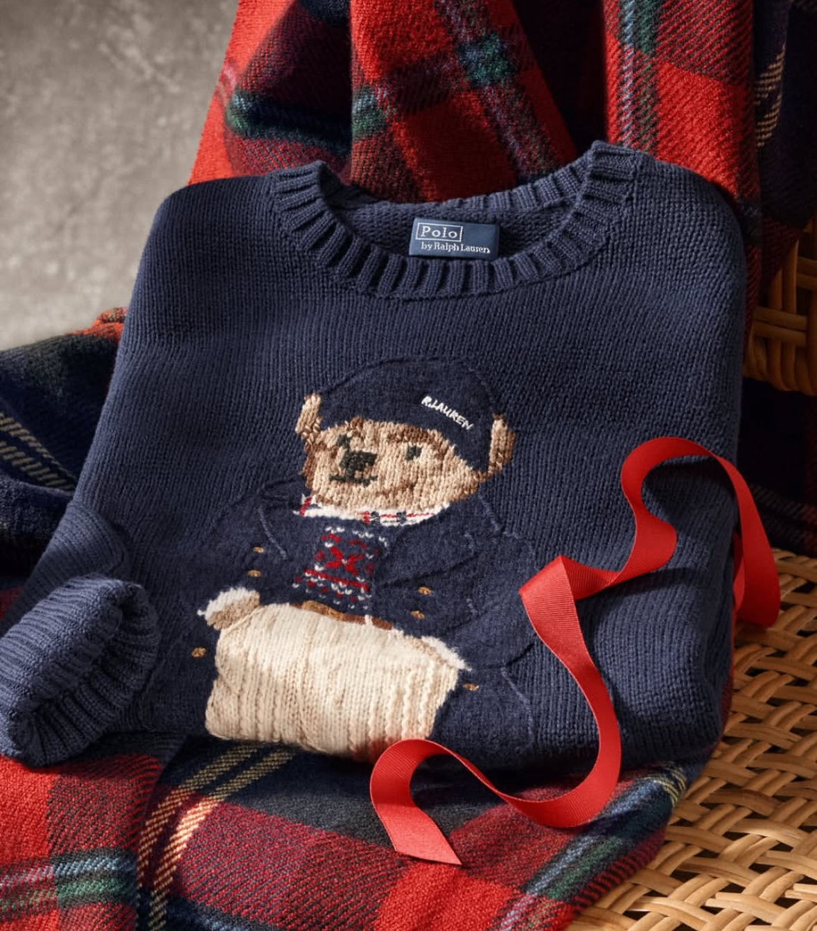 Maglione a trecce e a V di Ralph Lauren