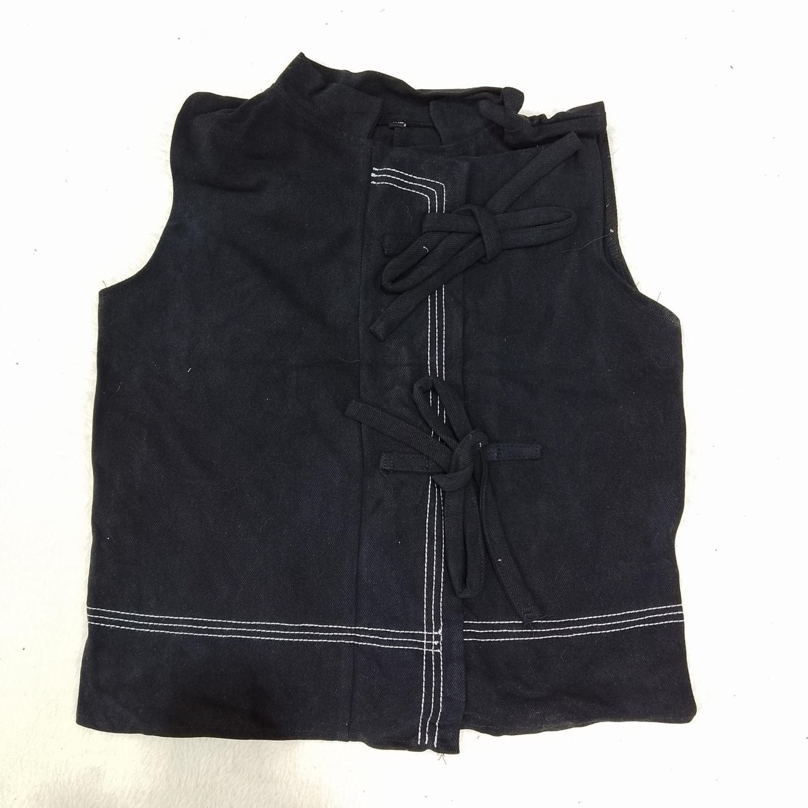 CR3143 Black DenimVest - 25 Pcs