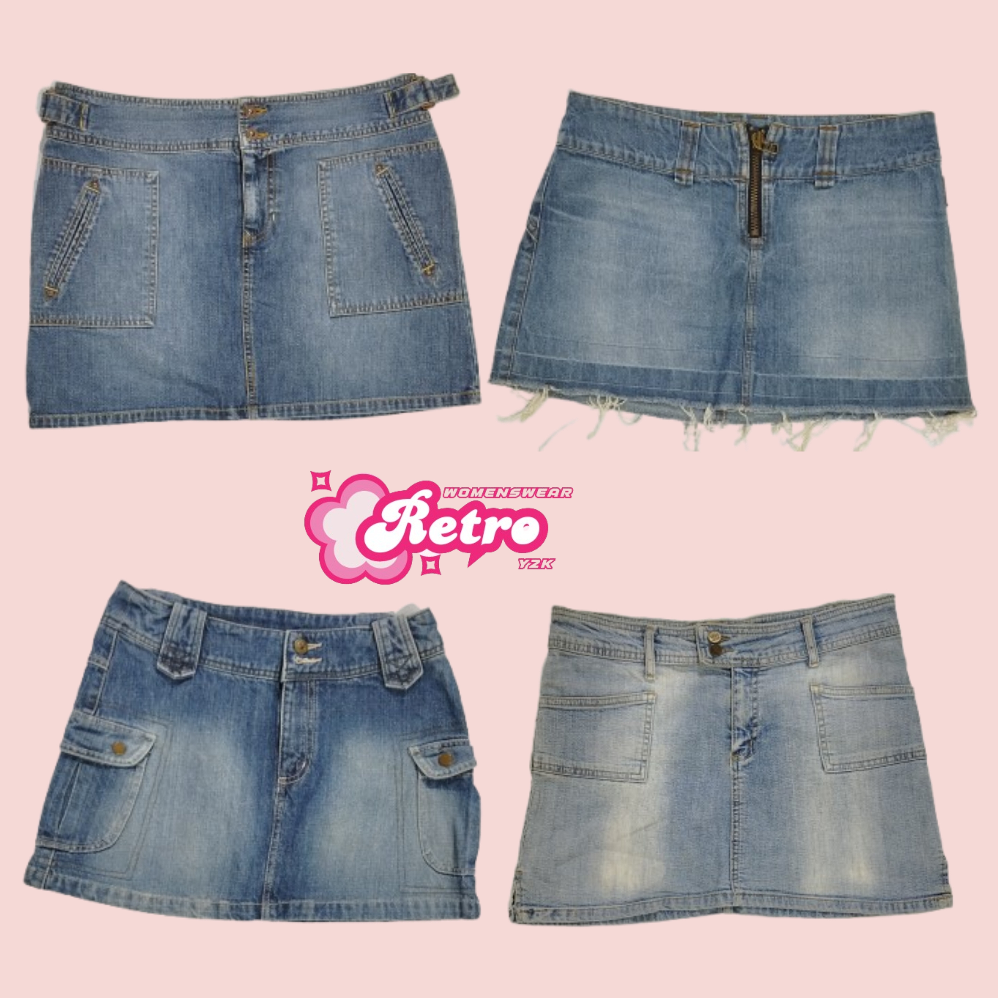 Jupes en denim micro mini de l'ère Britney Y2K (Jan-002)