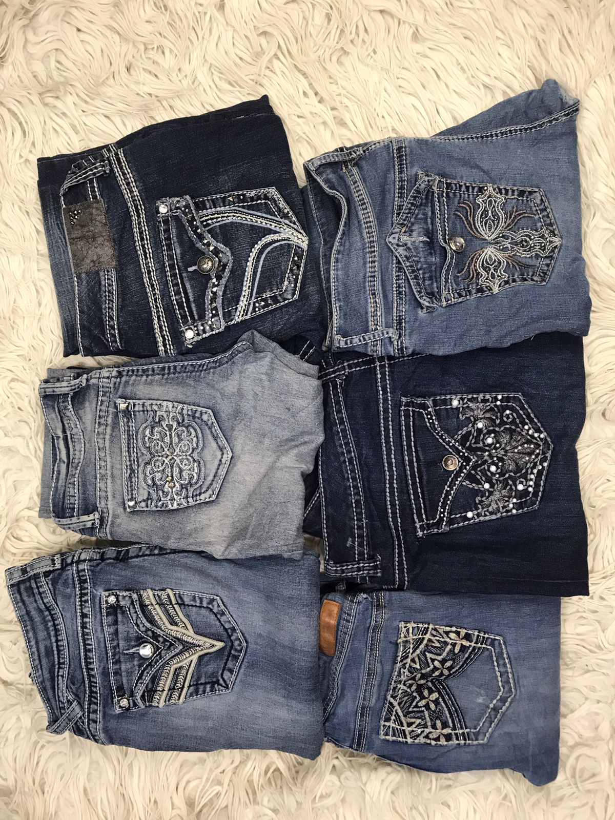 Calças jeans flare Y2K grau AB 30 PCS