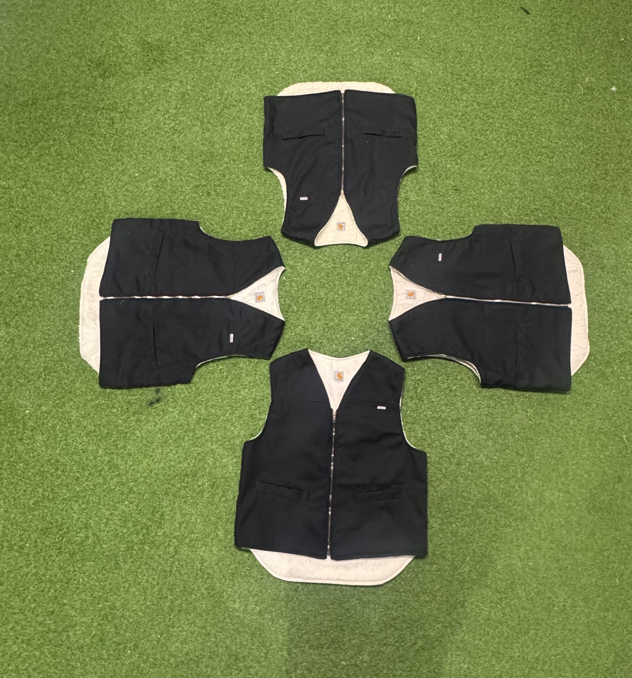 Gilet noir Carhartt style rework