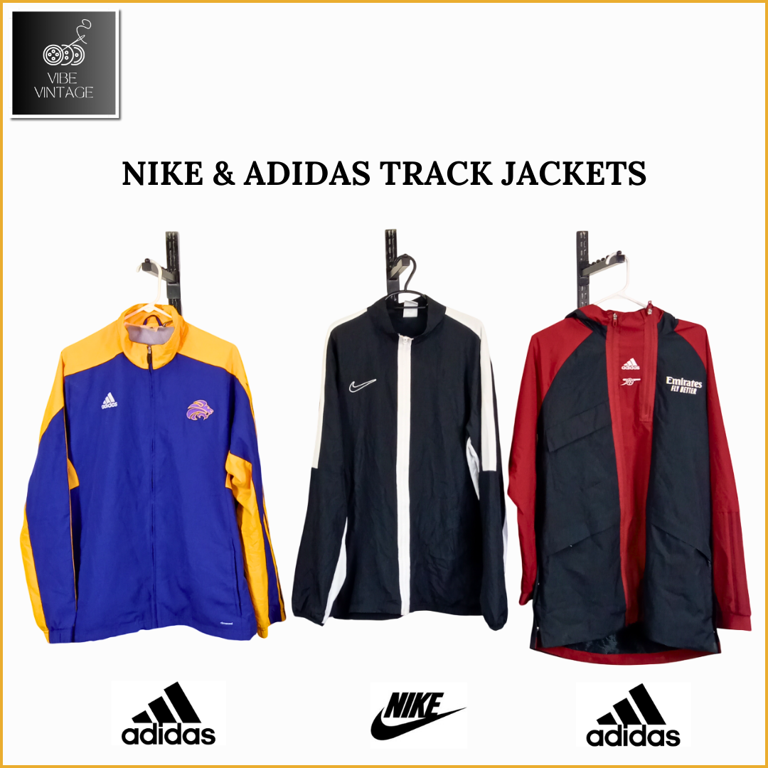 NIKE & ADIDAS TRACK JACKETS - 30 PCS