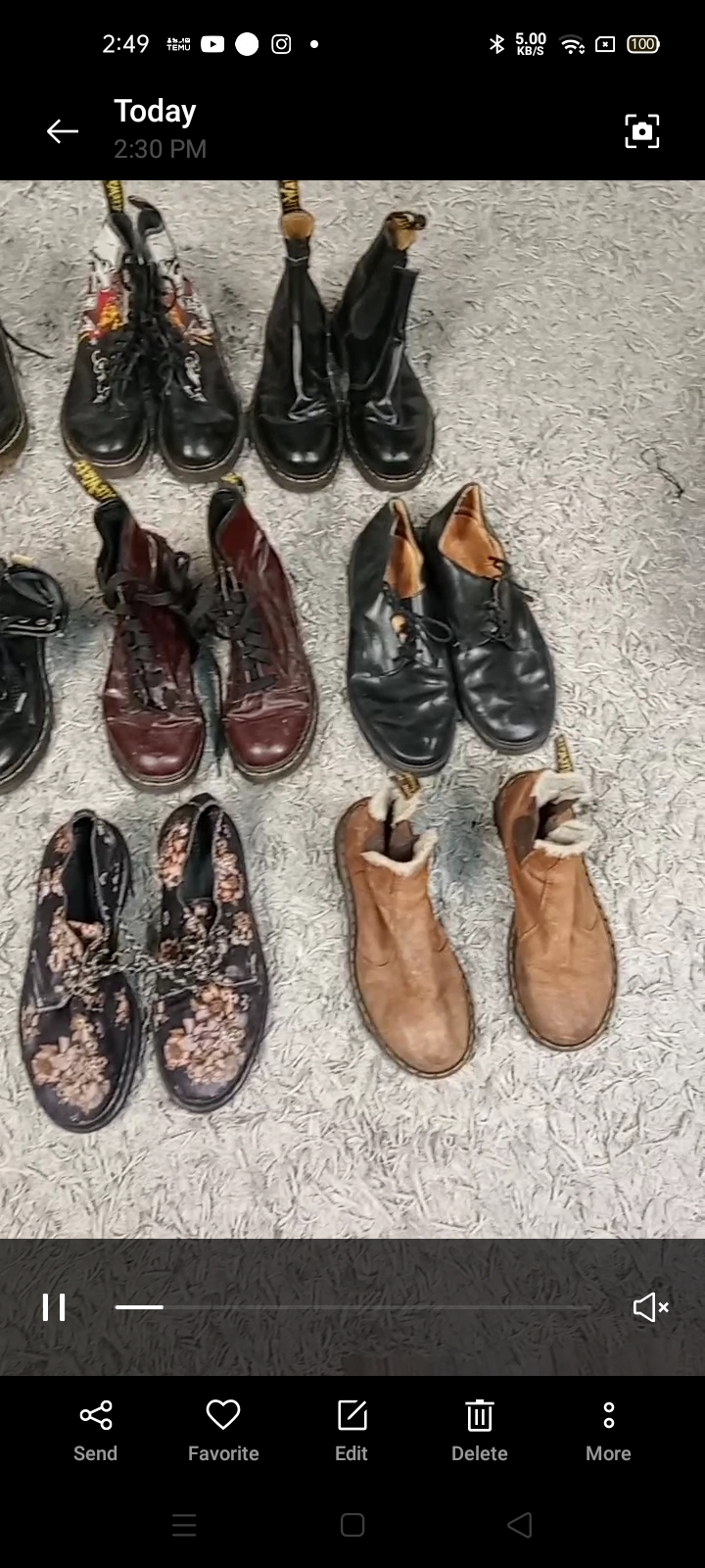 BOTTES ET CHAUSSURES DR. MARTENS - 10 PIÈCES (GRADE C)