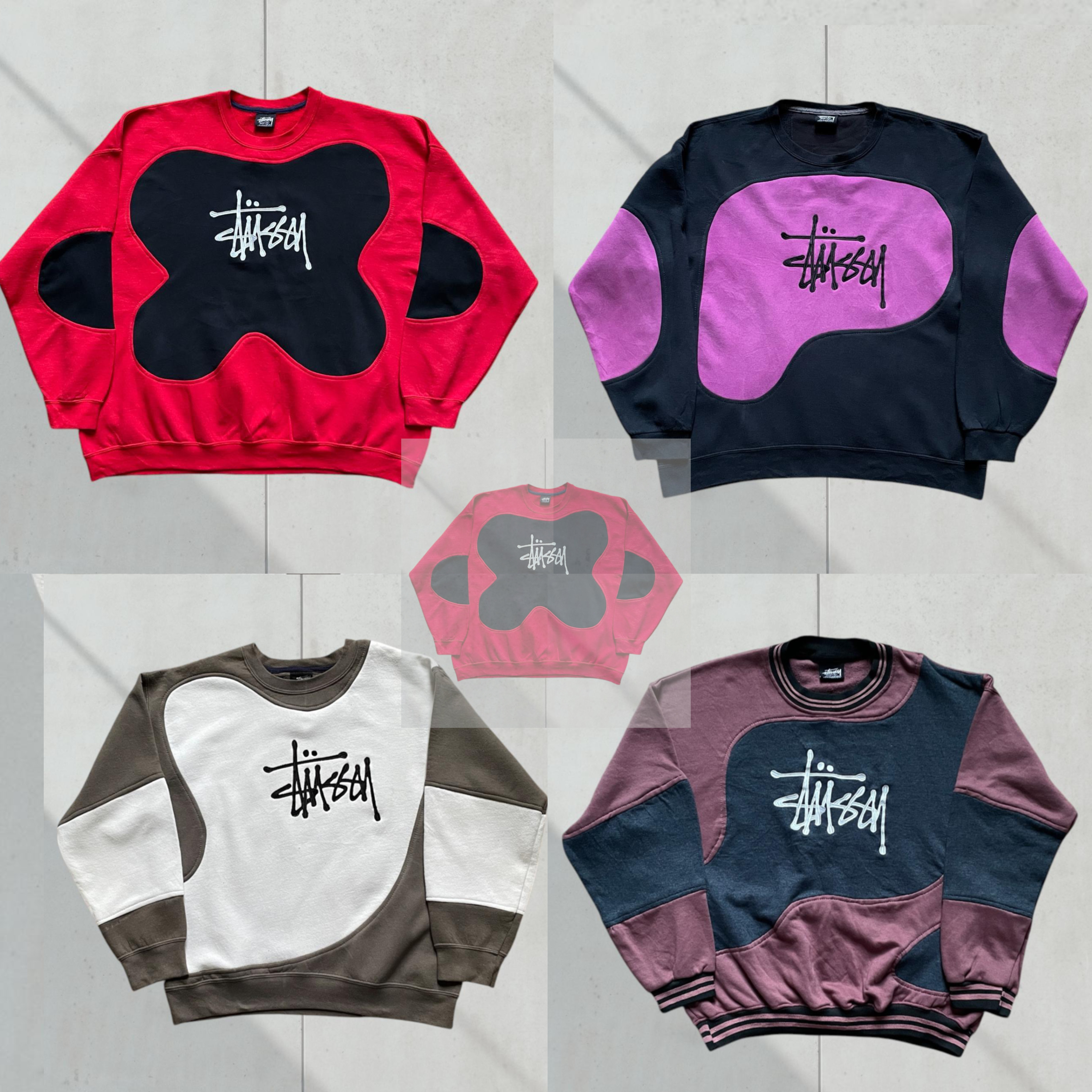 Pulls à capuche de style Rework Stussy