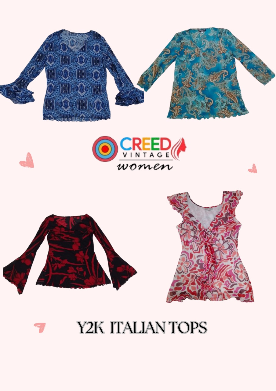 CR3164 Y2K Italian Tops - 8 Pcs