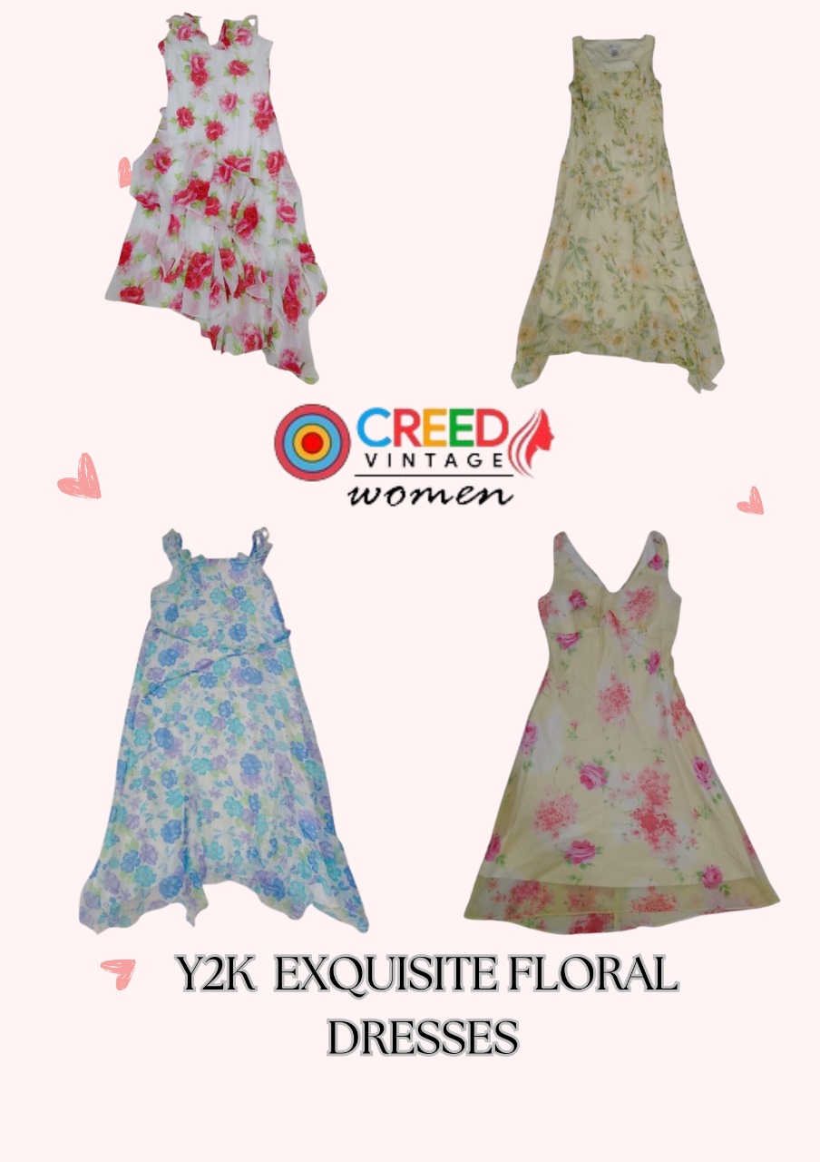 CR3169 Y2K Exquisite Floral Dresses - 9 Pcs