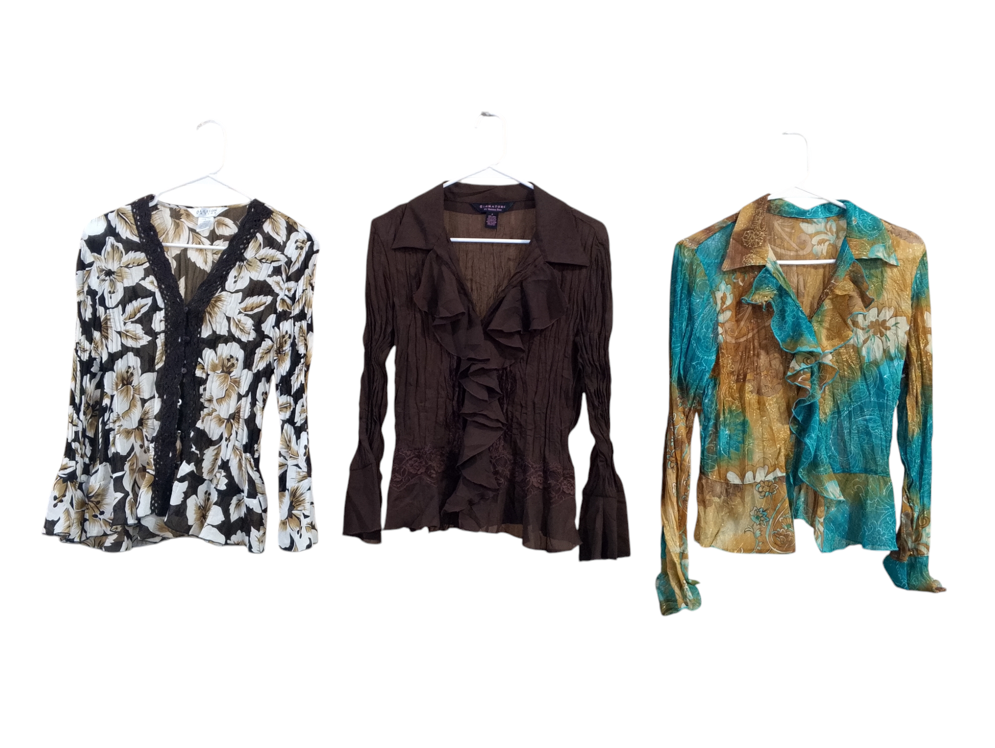 Earthy tone blouses/tops - 13 pcs - jan2/25