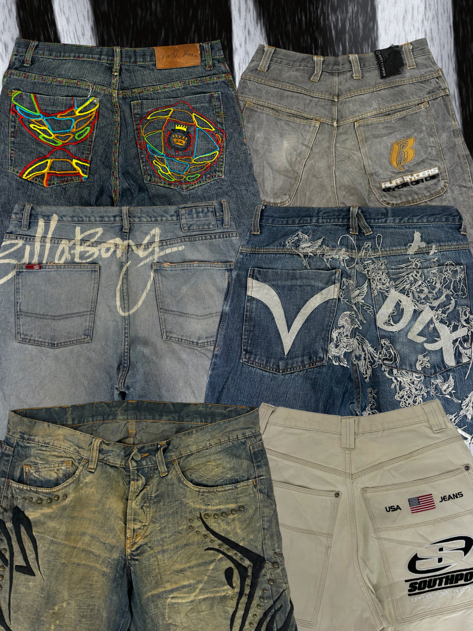 Y2K Hip Hop Baggy Jeans 20 pcs (B88)