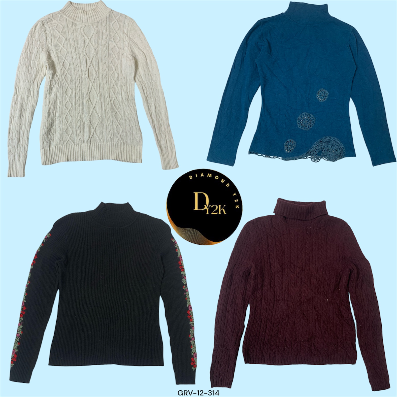 Pull col roulé vintage Y2K (GRV-12-314)