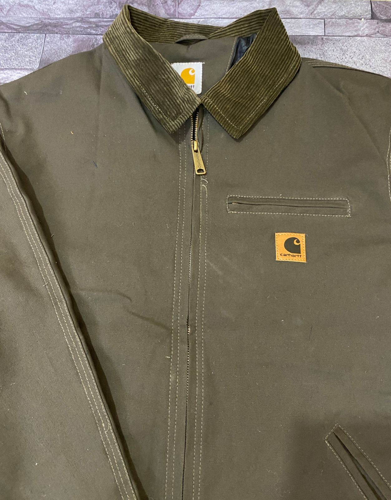 サ*ー様 Carhartt カーハートデトロイトジャケットカーキ リワークジャケ Carhartt カーハート ダック デトロイト ジャケット carhartt