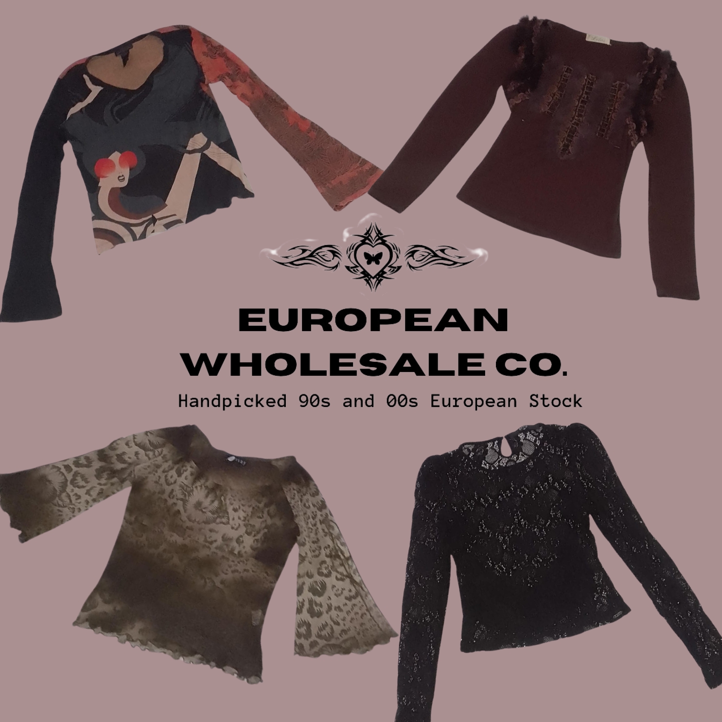 00s Ultimate European Long Sleeve Tops Mix Ft. Custo Barcelona & Guess (EWC 008)