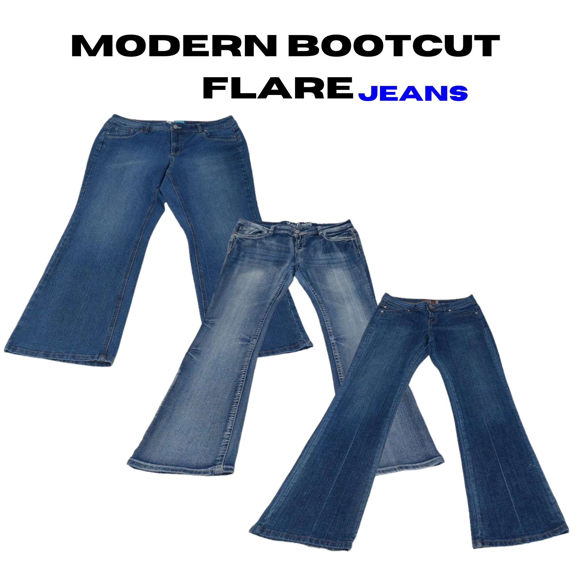 Jeans boot cut flare pour femmes