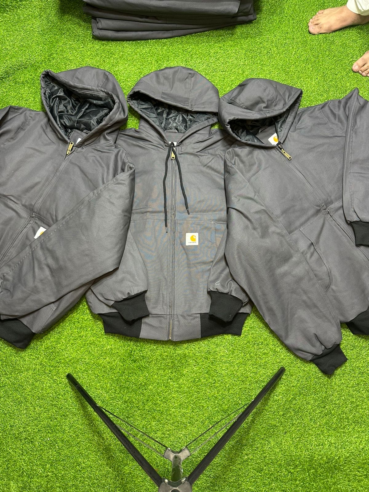 Rework Style Carhartt Light Grey Hooded Jacket- 20 pieces