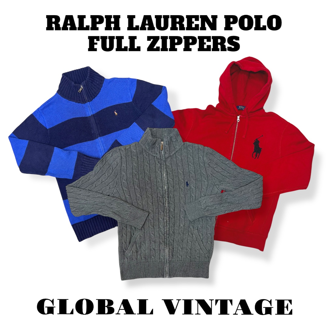 Ralph Lauren Polo Sweatshirt Zippé Complet - 20 Pièces ( GV-244 )