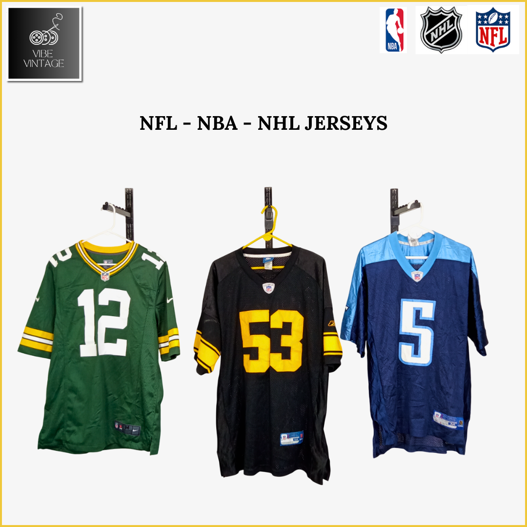 NFL - NBA - NHL JERSEYS - 18 PCS (BUNDLE 1)