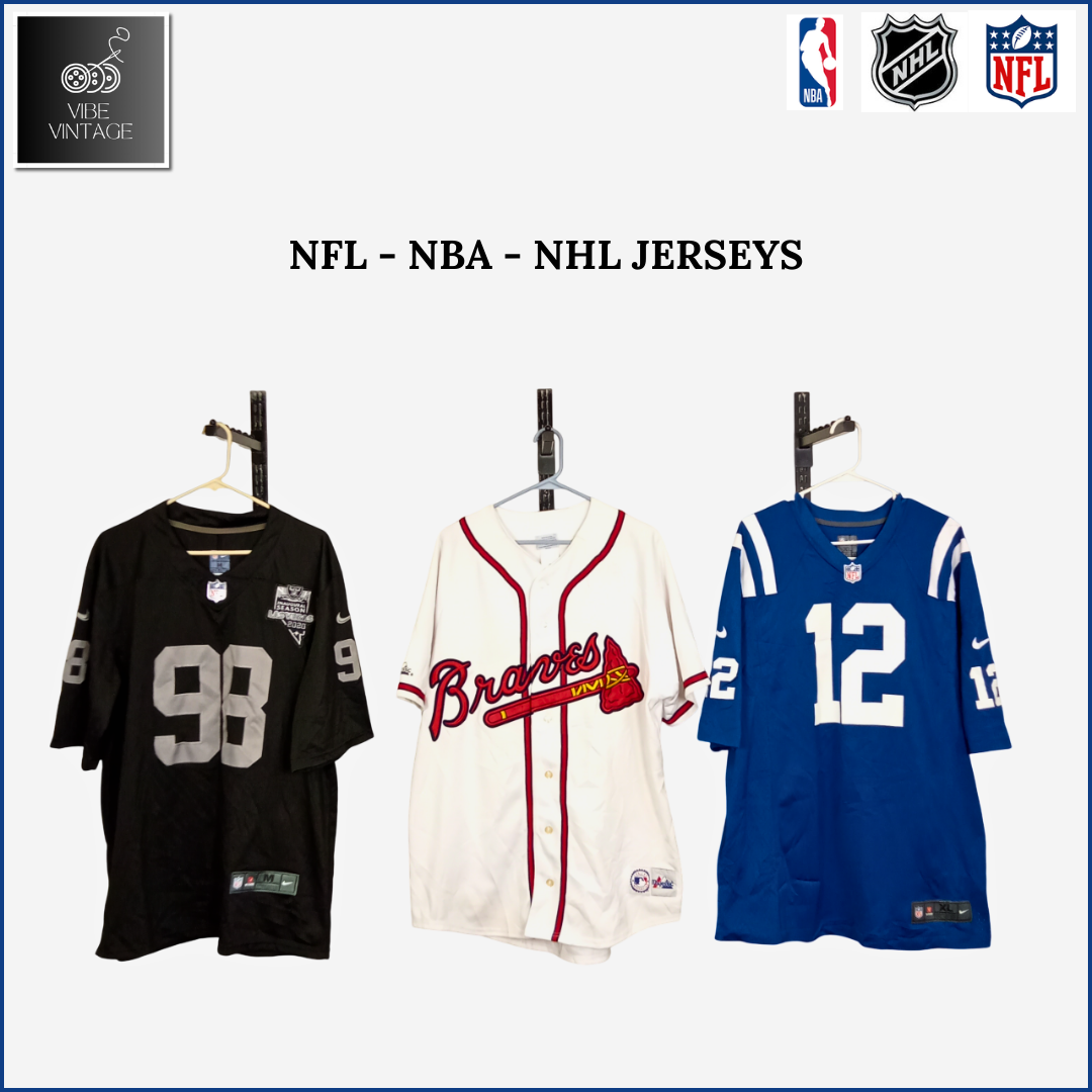 NFL - NBA -NHL JERSEYS - 19 PCS (BUNDLE 2)