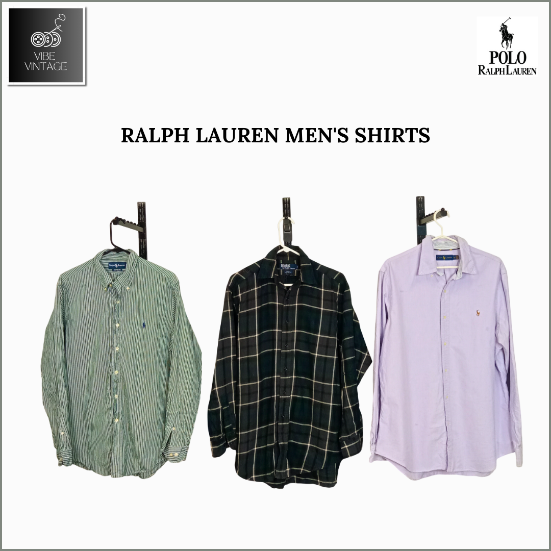 RALPH LAUREN MEN'S SHIRTS - 20 PCS