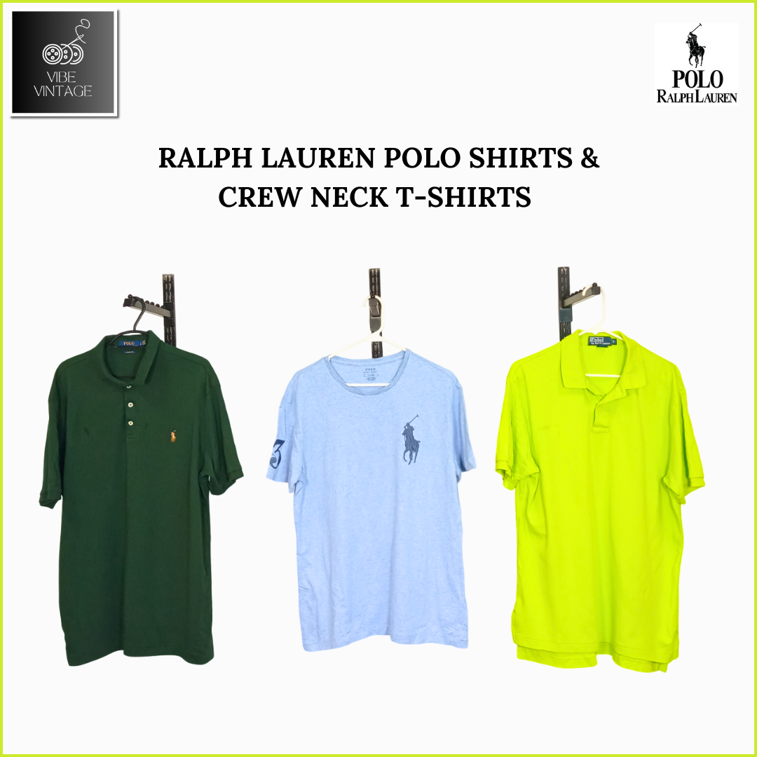 RALPH LAUREN POLO SHIRTS & CREW NECK T-SHIRTS - 20 PCS