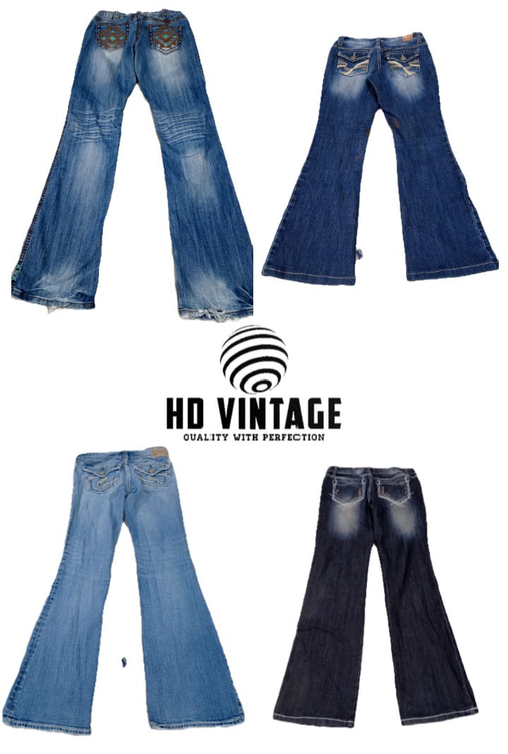 HD592 Jeans évasés pour femmes Y2K - 13 pièces