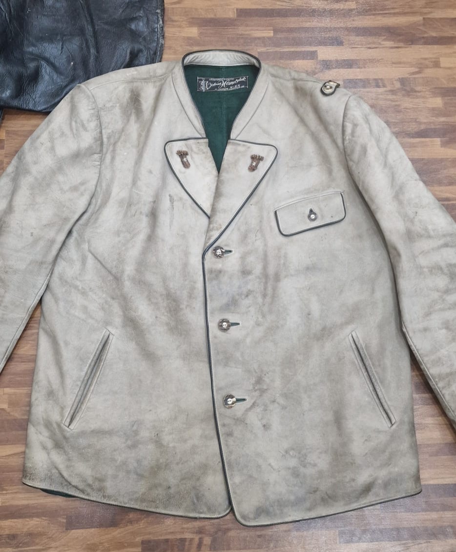 French/swedish vintage leather jackets/vest