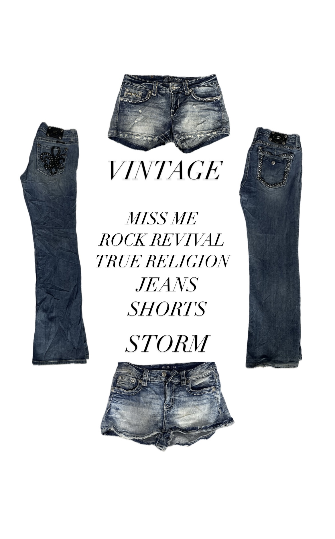 Miss Me Rock Revival True Religion Jeans And Shorts